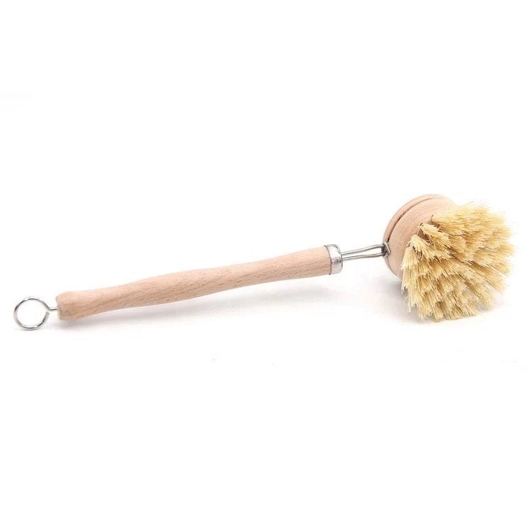 Bamboo Sisal Dish Brush - Zero Waste Kitchen Brush - Replaceable Sisal Head