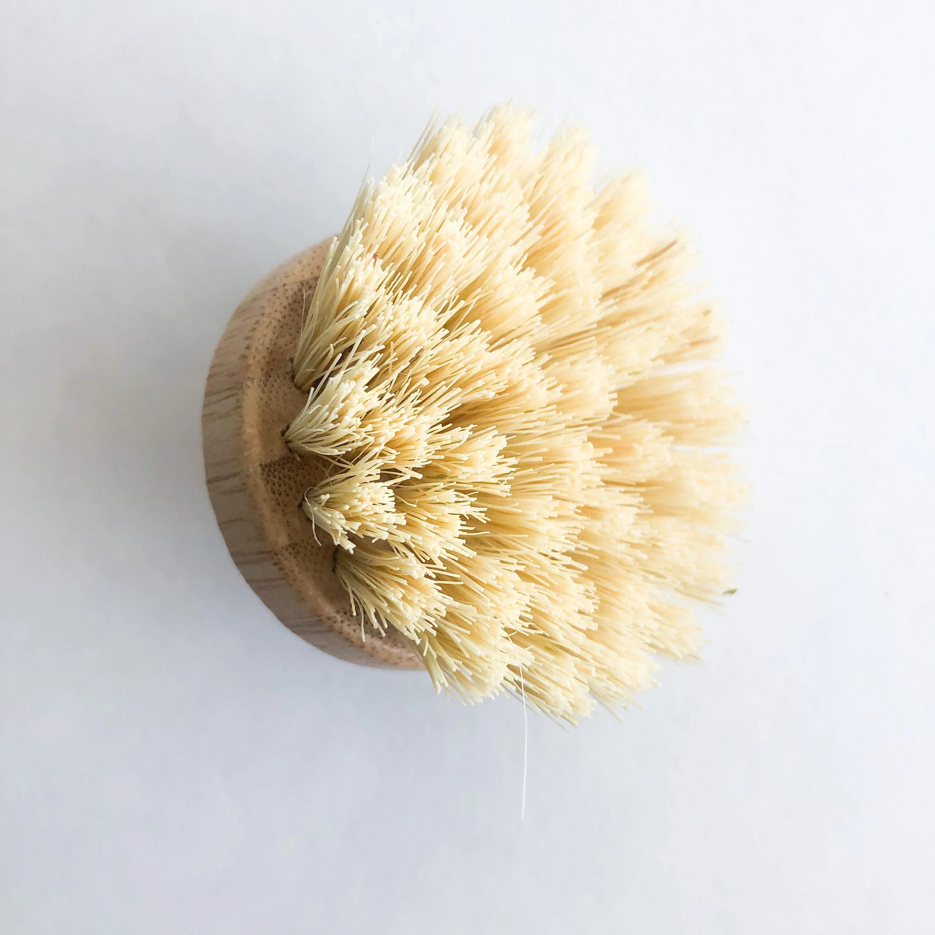 Natural Bamboo Sisal Dish Brush With Replaceable Head - Biodegradable Zero Waste Plastic Free Long Handle Kitchen Brush