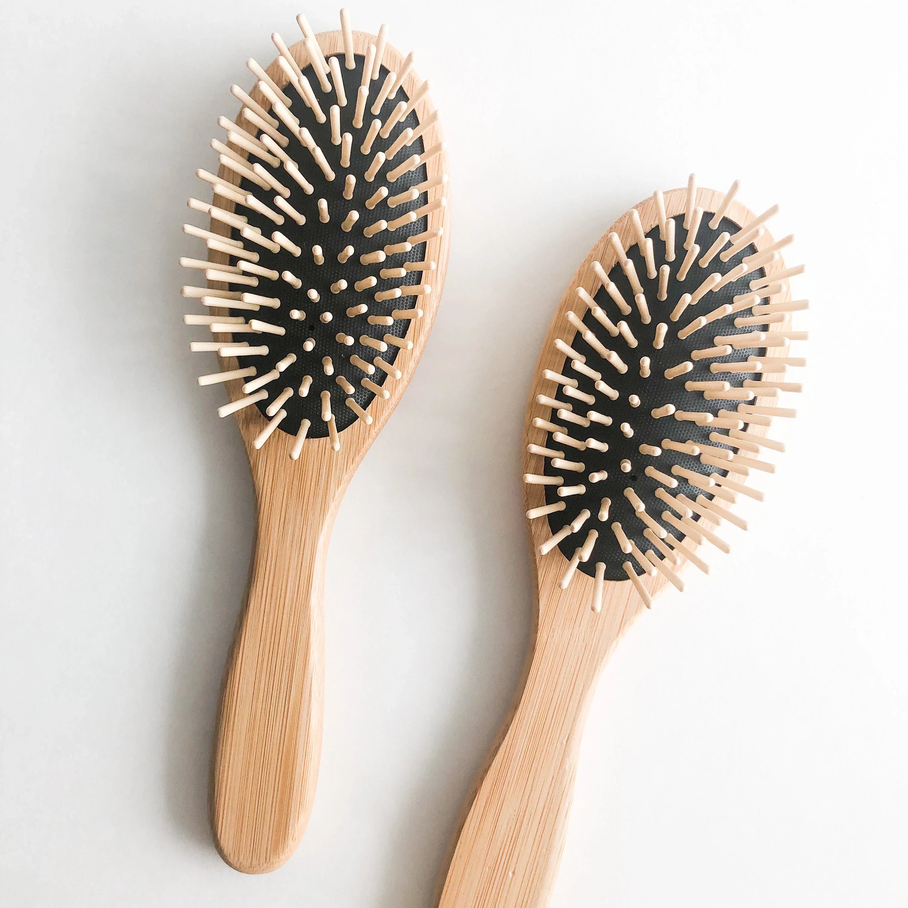 Natural Bamboo Hair Brush - Eco Friendly Plastic Free Detangling Hair Brush - Sustainable Zero Waste Living